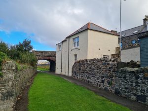 Rear view of the old police station from the old railway line