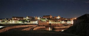 View across Portsoy's Old Harbour on a clear night